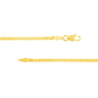 14K žuto zlato ženska ogrlica od 18 serpentinskog lanca s mjeračem i zaključavanjem jastoga