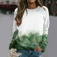 Žene grafički tisak košulje s dugim rukavima casual posada pulover pulover modni elegantni trendi modna jesenska