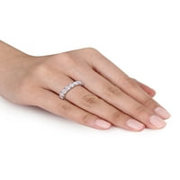 3- Carat T.G.W. Stvoren moissanit 10kt bijelo zlato vječno obljetnicu prstena