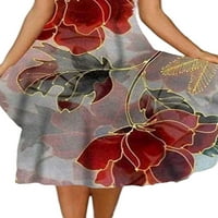 Ženska ležerna Midi haljina s kratkim rukavima S cvjetnim printom;
