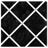 Wynwood Studio platno crno -bijelo zdrobljeno baršunasto sažetak geometrijskog zidnog umjetničkog platna Print