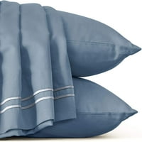 Subrte vintage nit broji plave jastuke od čvrstog pamuka, kralj