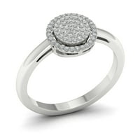 1 6CT TDW Diamond 10k Halo prsten od bijelog zlata