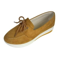 Modne čipkaste boje u boji Ladies Platform Solid Cipele Casual Wedge ženske cipele