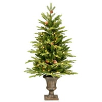 Umjetno božićno drvce od Kenlee borova u Saksiji od 9 '26, topla bijela LED svjetla od mumbo-mumbo
