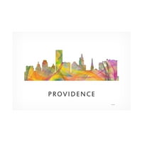 Marlene Watson 'Providence Rhode Island Skyline' Canvas Art