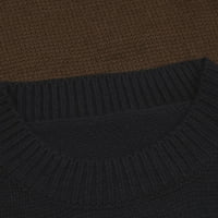 Haljine za zabavu džemper pulover u boji na pruge džemper dugih rukava Mini zimska haljina s okruglim vratom