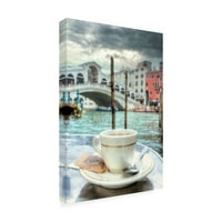 Alan Blaustein 'Caffe Rialto Bridge 1' platno umjetnost