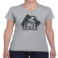 Ženska majica koja prikazuje istraživače svemira-dizajn U donjem dijelu, ženska Veličina 4 U donjem dijelu