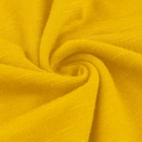 Slatki vrhovi, ženski radni vrhovi, široka bluza kratkih rukava, majica sa smiješnim printom, majica majica, žuti