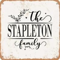 Metalni znak - obitelj Stapleton - Vintage Rusty Look