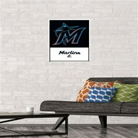 Miami Marlins - plakat za zid logotipa, 14.725 22.375