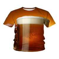 Muška majica s majicom od Oktoberfesta, majica s pivskim printom, ljetni vrhovi kratkih rukava, Muški pulover,
