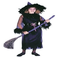 Crni Dječji kostim vještica s perjem za Noć vještica