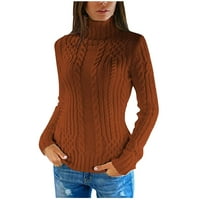 Ženski džemperi s visokim vratom u donjem rublju-pulover Casual na svjetlu dolčevita dugih rukava ženski džemperi