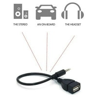 Au audio priključak muško na USB ženski kabel pretvarača OTG adaptera za reprodukciju glazbe -disk