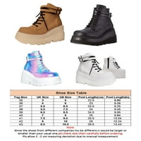 Čizme na platformi; zimske čizme na klin; radna Moda; ležerna Boja Crna 7,5 USD