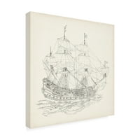 Richard Foust 'Antique Brod Sketch IX' Canvas Art