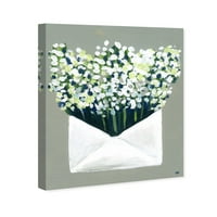 Wynwood Studio cvjetni i botanički zidni umjetnički platno ispisuje 'poštu iz doline' cvjetnice - zelena, bijela