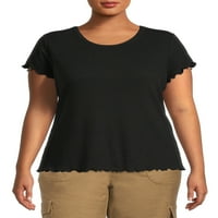 Terra & Sky Women's Plus Size salata ruba majica kratkih rukava