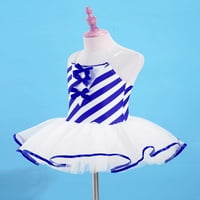 Dostupno / dječja božićna Tutu haljina za djevojčice s prugastim printom, baletna haljina od Triko, plava 8