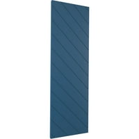 Ekena Millwork 18 W 38 H TRUE FIT PVC dijagonalni sloj moderni stil Fiksni montirani roleri, SOJOURN BLUE