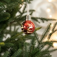 Ukrasi za božićno drvce LED svjetla-božićna kugla Uradi Sam plastična nelomljiva žarulja s užetom viseći Ukrasi