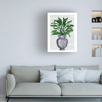 Fab Funky 'Chinoiserie vaza s ispisa biljke' Canvas Art