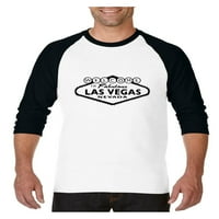 2-muške bejzbolske majice s rukavima od raglana, veličine do 3 inča-dobrodošli u Las Vegas, Nevada