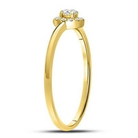 Prsten od žutog zlata od 10 karata s okruglim dijamantom
