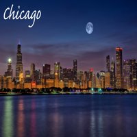 Chicago, Illinois, Skyline noću
