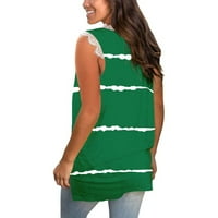 Cathalem Womens majice višestruke žene majice čipka casual labave košulje košulje žene košulja zelena x-velikan