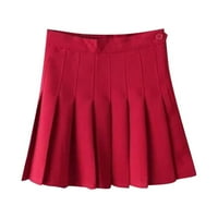 Xiuh Flowy suknja moda Žene visoki struk, naplaćene povremene solidne a-linije Slim Short Fit Mini suknje Ljetne