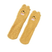 Wefuesd hvatanje čarapa žene velikih očiju od koralnih čarapa ženske čarape za spavanje podne čarape za žene žute