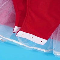 _ / Božićna haljina s dugim rukavima sa šljokicama za djevojčice, baršunasta blagdanska haljina za igranje uloga,