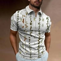 Muške košulje Muška majica kratkih rukava modna ležerna majica koja odgovara boji smeđa;