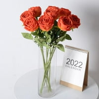 Umjetno svileno cvijeće realističan buket ruža s dugim stabljikama za ukrašavanje kuće za vjenčanje, zabavu, Majčin