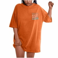 Prevelike majice za žene, Plus veličine, grafički slogan, vrhovi kratkih rukava s ramena, ljetni labavi puloveri,