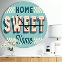 Dizajnirati 'Home Sweet Home Stari Metal Style' Vintage zidni sat