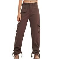 Teretne hlače about ženske jednobojne hlače hipi punk hlače ulična odjeća široki kombinezoni s džepovima za trčanje