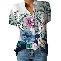 Košulje za prodaju, ženske cvjetne majice s gumbima Plus size, Modne Ležerne košulje kratkih rukava, labave bluze