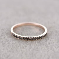 0. Klasični zaručnički prsten od crnog karatnog oniksa zaručnički prsten od 18 karatnog zlata
