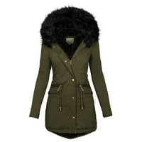 Labakiha jakne za žene ženski zimski kaput Plus Size s reverom jakna dugih rukava Vintage izolirani kaput topla