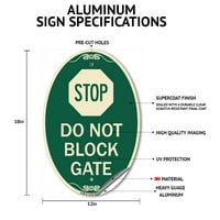Signmission Dizajner Oval serije - Ne blokirajte nasilnike na vratima, napisat će se na trošak vlasnika vozila