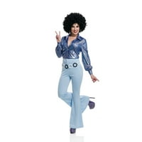 Ženske disko hlače 70-ih-svijetloplava