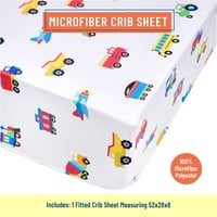 Wildkin Microfiber ugrađeni list za dječake i djevojčice, meka i prozračna tkanina za djecu, mjere, odgovara standardnom
