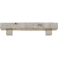 Ekena Millwork 6 H 6 D 48 W Knotty Pine Fau Wood Kamin Mantel Kit W Alamo Corbels, izgorjeli bor