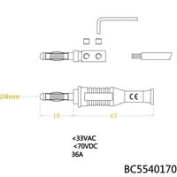Komplet ispitnih žica za utikače od banane lemljeni priključci Adapteri