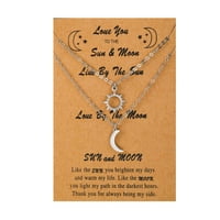 Ogrlica za prijateljstvo Sun Moon Star, ogrlica za najbolje prijatelj prijateljstvo, ogrlica za pedante prijateljstvo