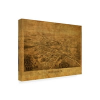 Red Atlas dizajnira 'Morristown NJ 1876' Canvas Art